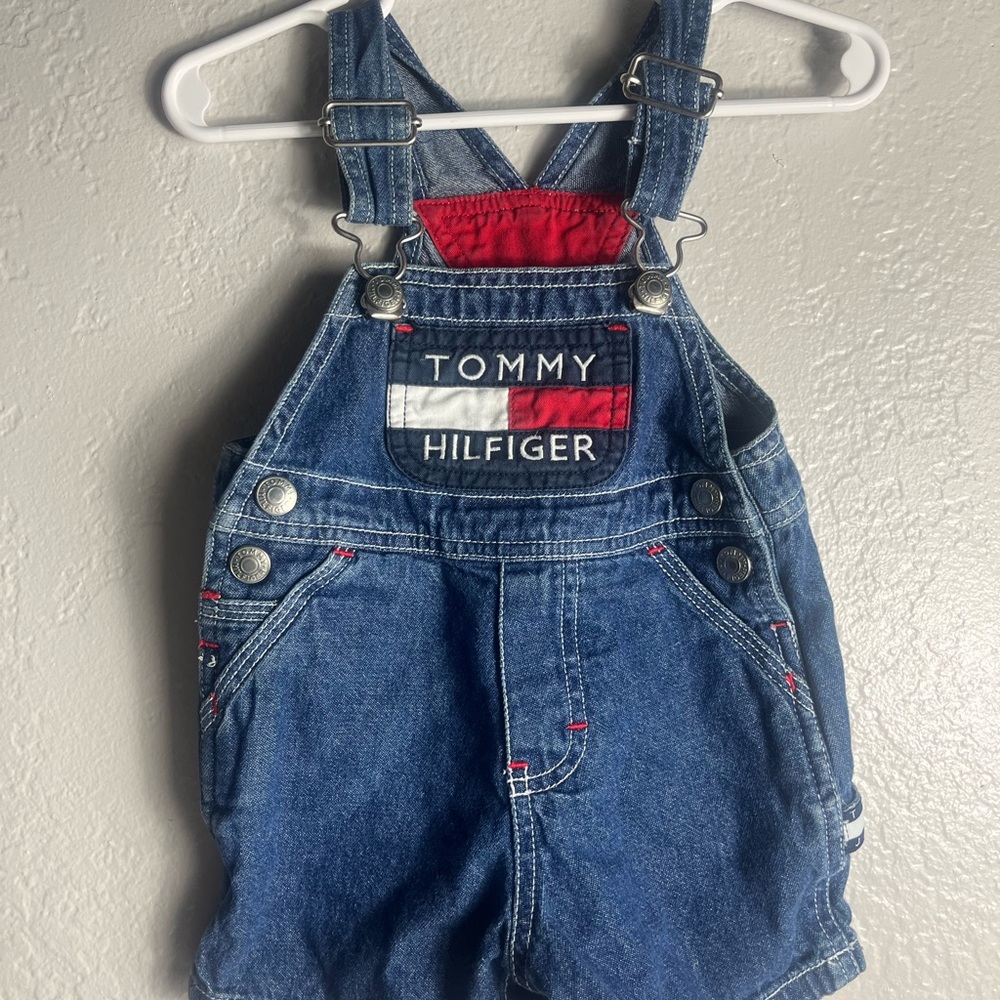 Vintage Tommy Hilfiger Jean’s Overalls Size 3-6 Months Baby denim